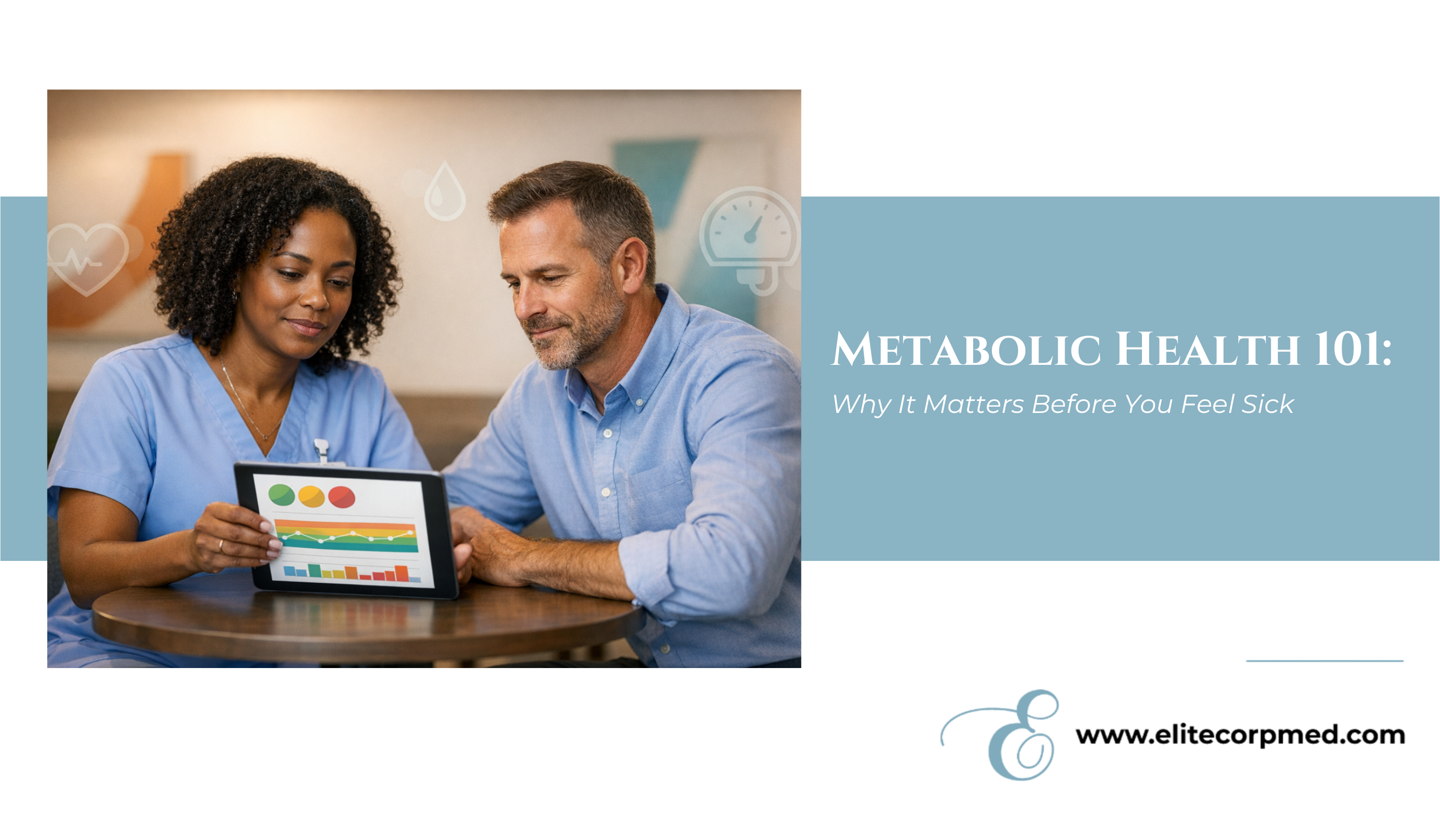 Patient and clinician reviewing metabolic health